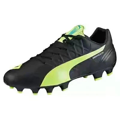 PUMA EvoSPEED 44 FG Firm Ground Soccer Cleats Black Safety Yellow