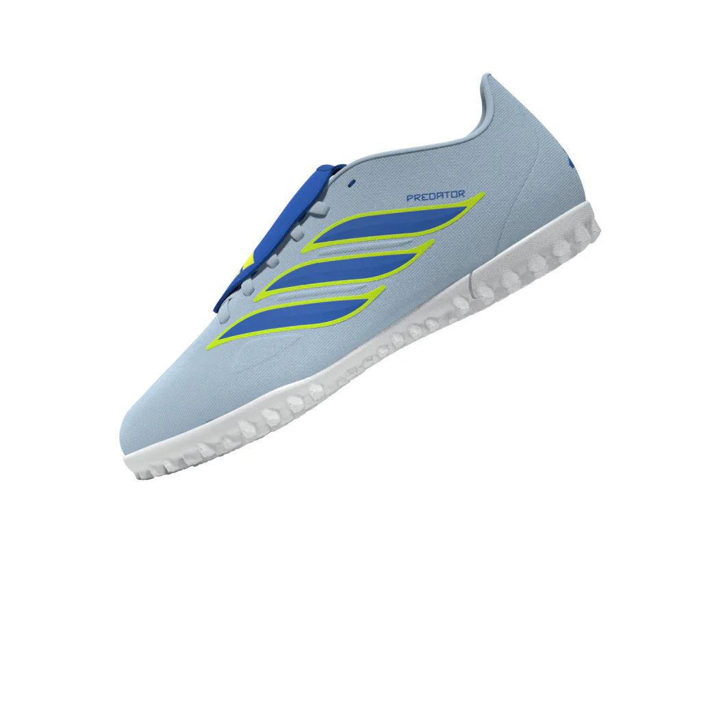 adidas Predator Club Fold Over Tongue TF Turf Mens Soccer Cleats Sky Blue Yellow