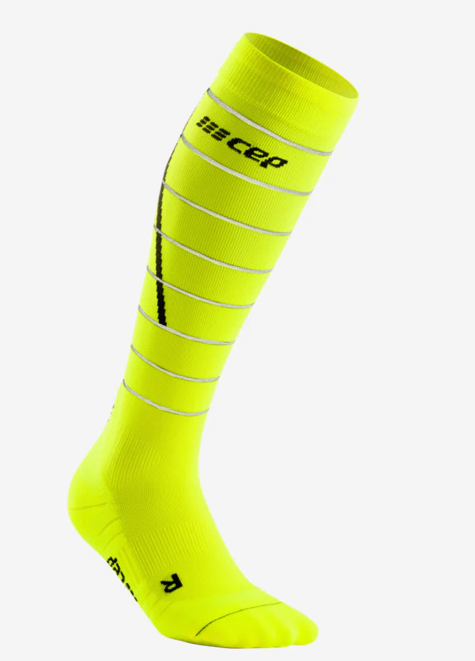 Womens CEP Pro Run Reflective Compression Socks Tall