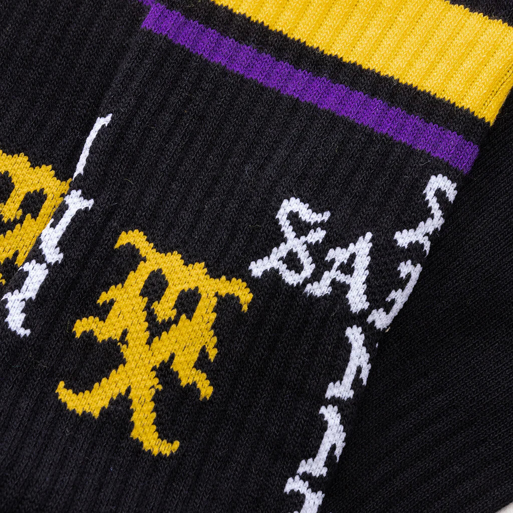 Saint Sinner Socks Black Purple