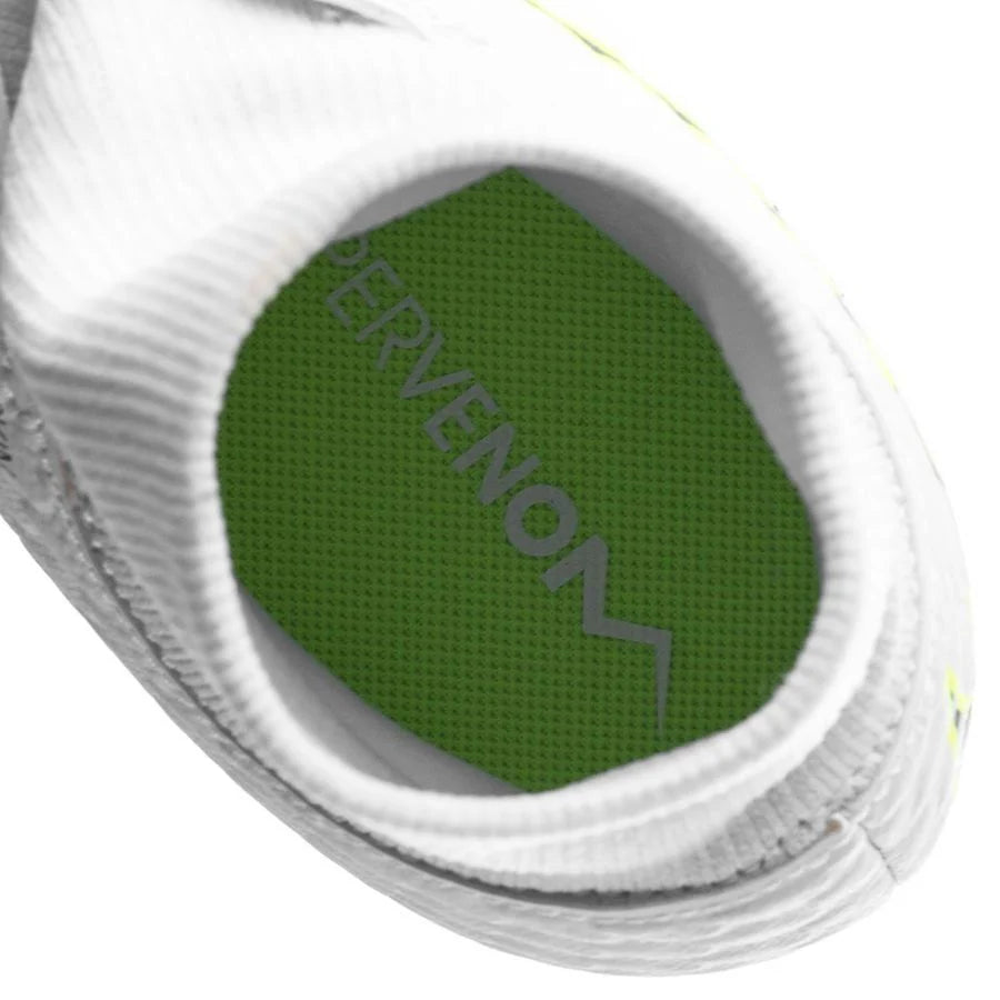 Kids Nike Jr Hypervenom Phantom 3 Academy Dynamic Fit FG Firm Ground Football Boot White Grey Volt