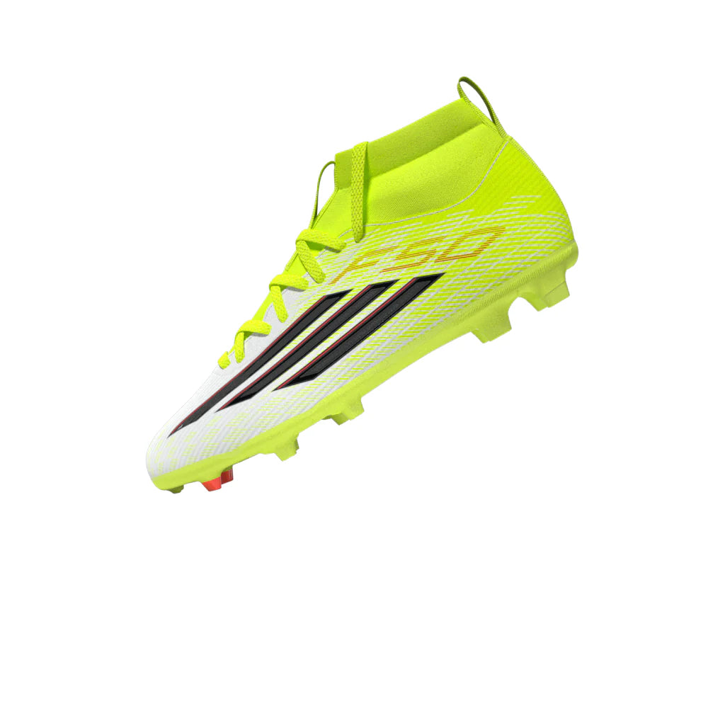adidas F50 League Mid Cut FG MG Firm Ground Multi Ground Youth Soccer Cleats Yellow Black