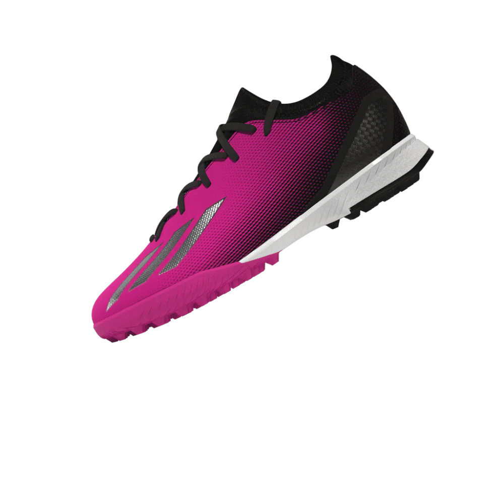 adidas Kids X Speedportal3 TF J Turf Football Boots Black Pink