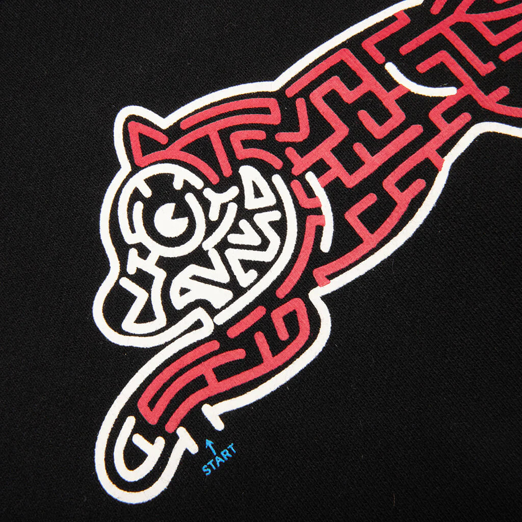 Kids Dog Maze Hoodie Black