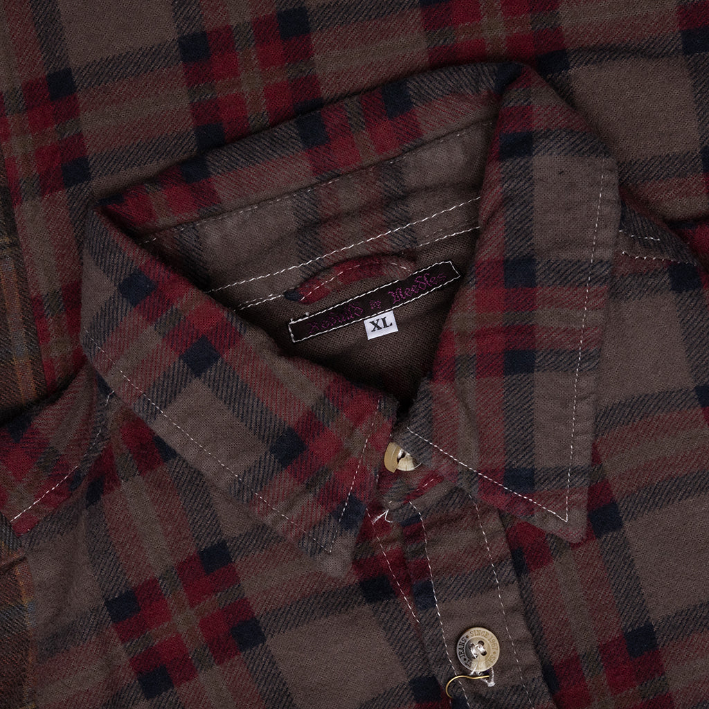 Over Dye 7 Cuts Shirt Brown