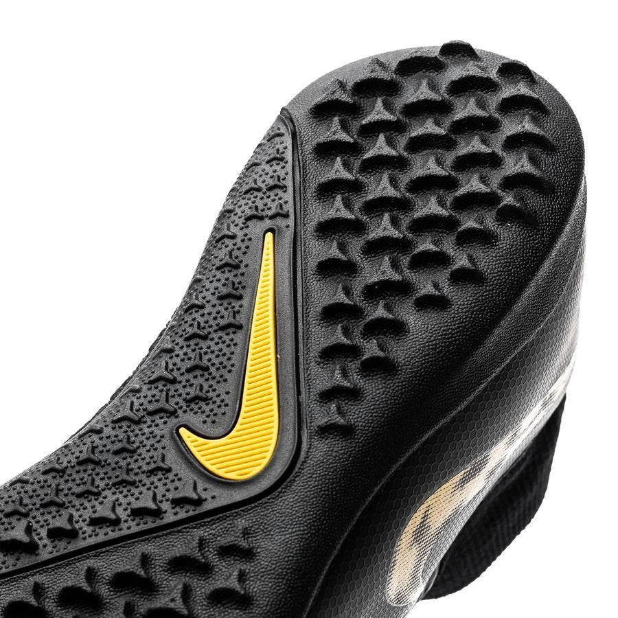 Nike JR Phantom Vision Academy TF Turf Soccer Cleats Black Gold