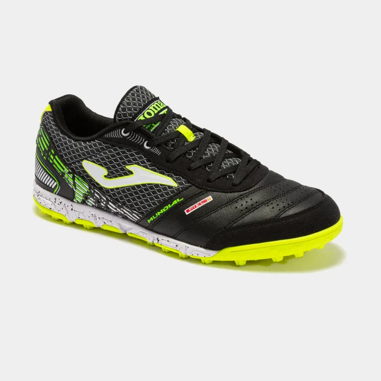 Joma Mundial 2201 TF Mens Soccer Cleats Black Fluo Yellow
