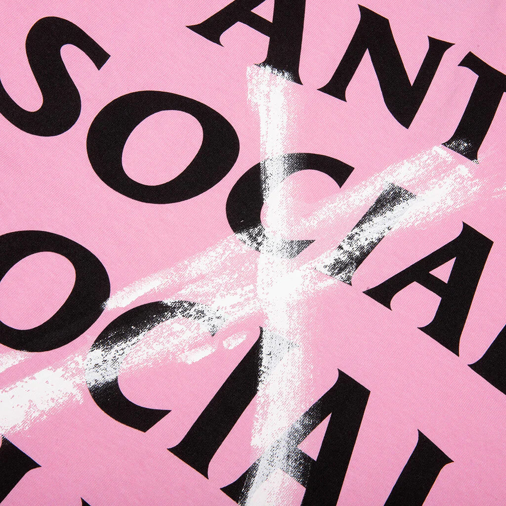 Cancelled Hand Painted Tee Pink