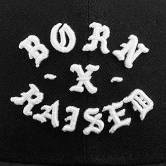 New Era Fitted Rocker Hat Black W White
