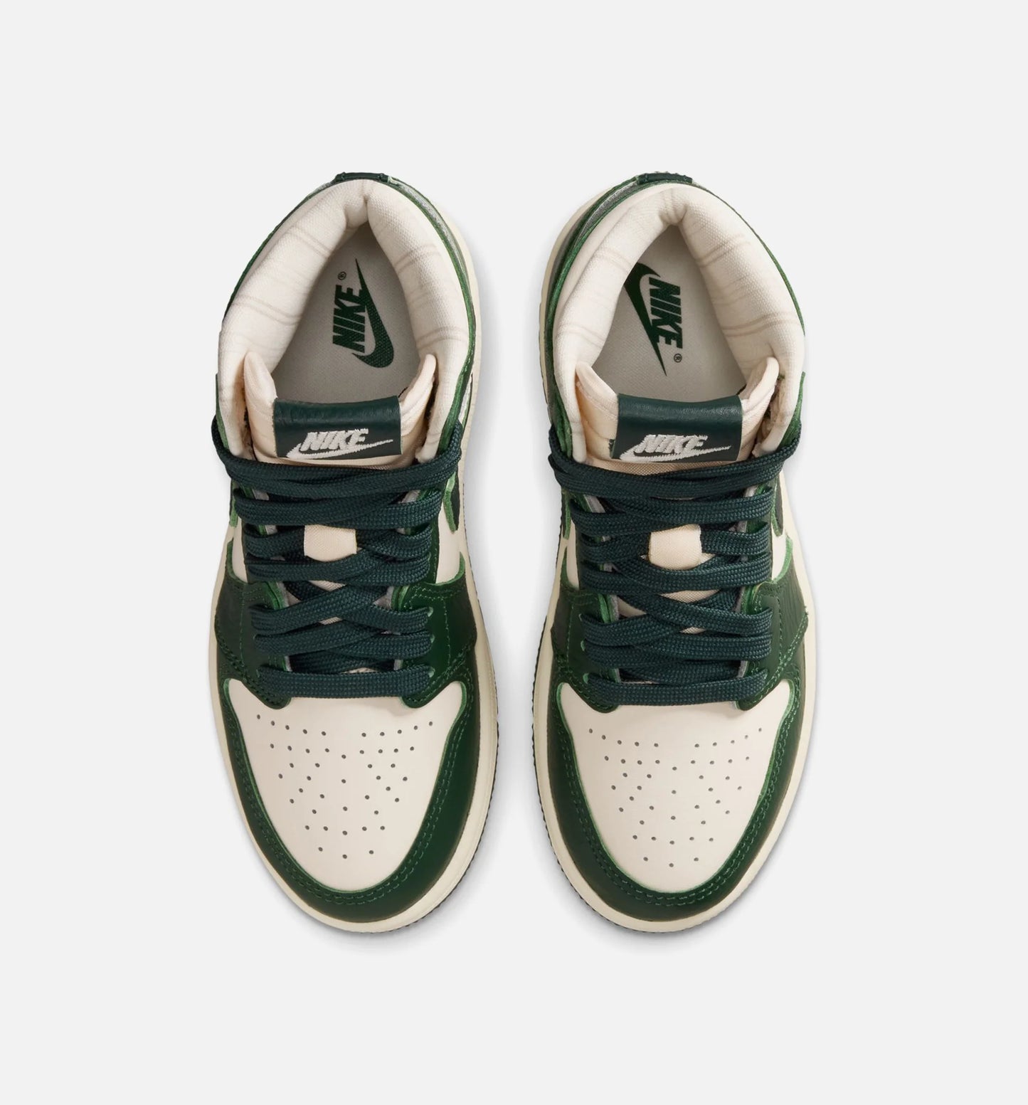 Air Jordan 1 Retro High OG Pro Green Preschool Lifestyle Shoe Pale Ivory Pro Green Fir Coconut Milk Free Shipping