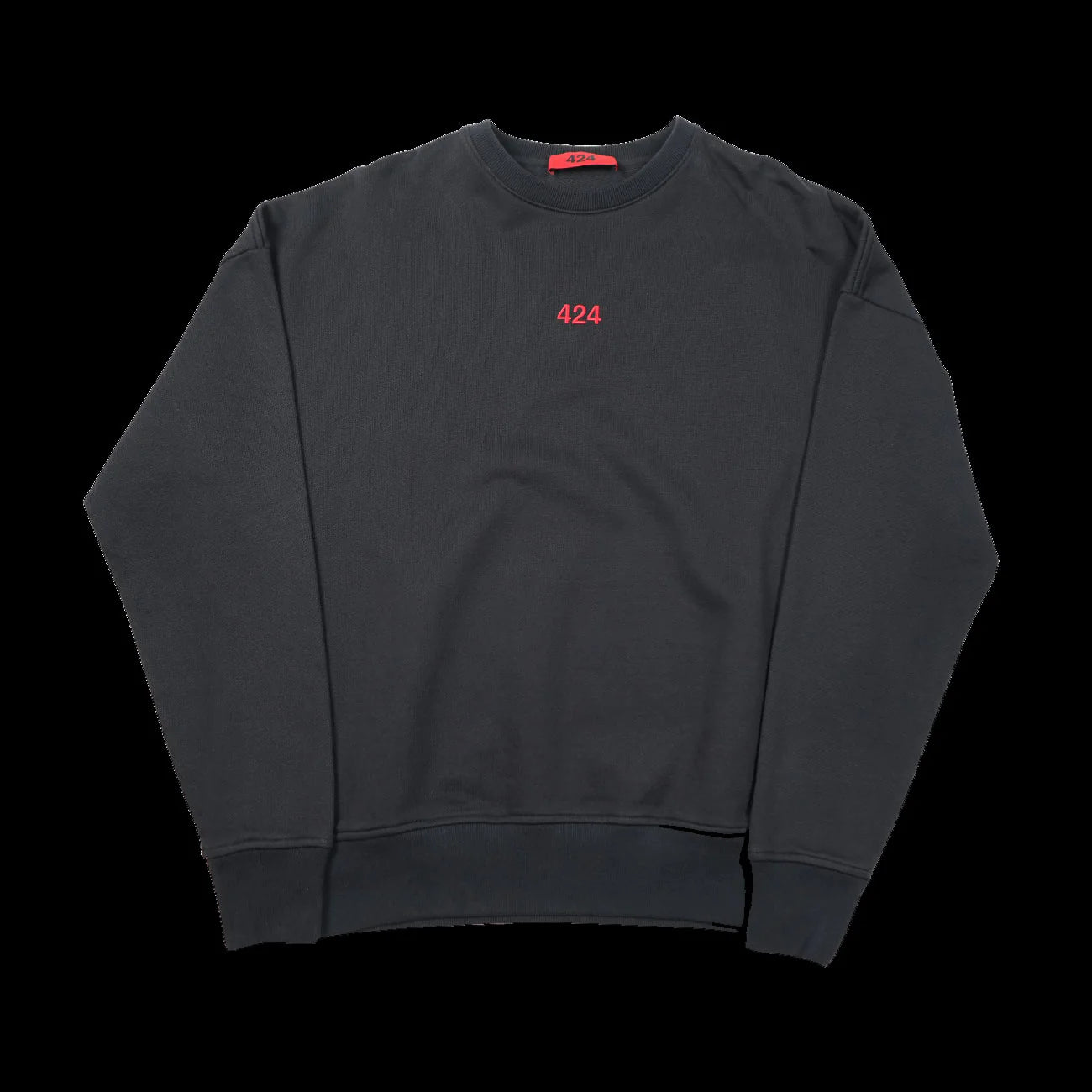424 Felpa Girocollo RIC Crewneck Oversized Black