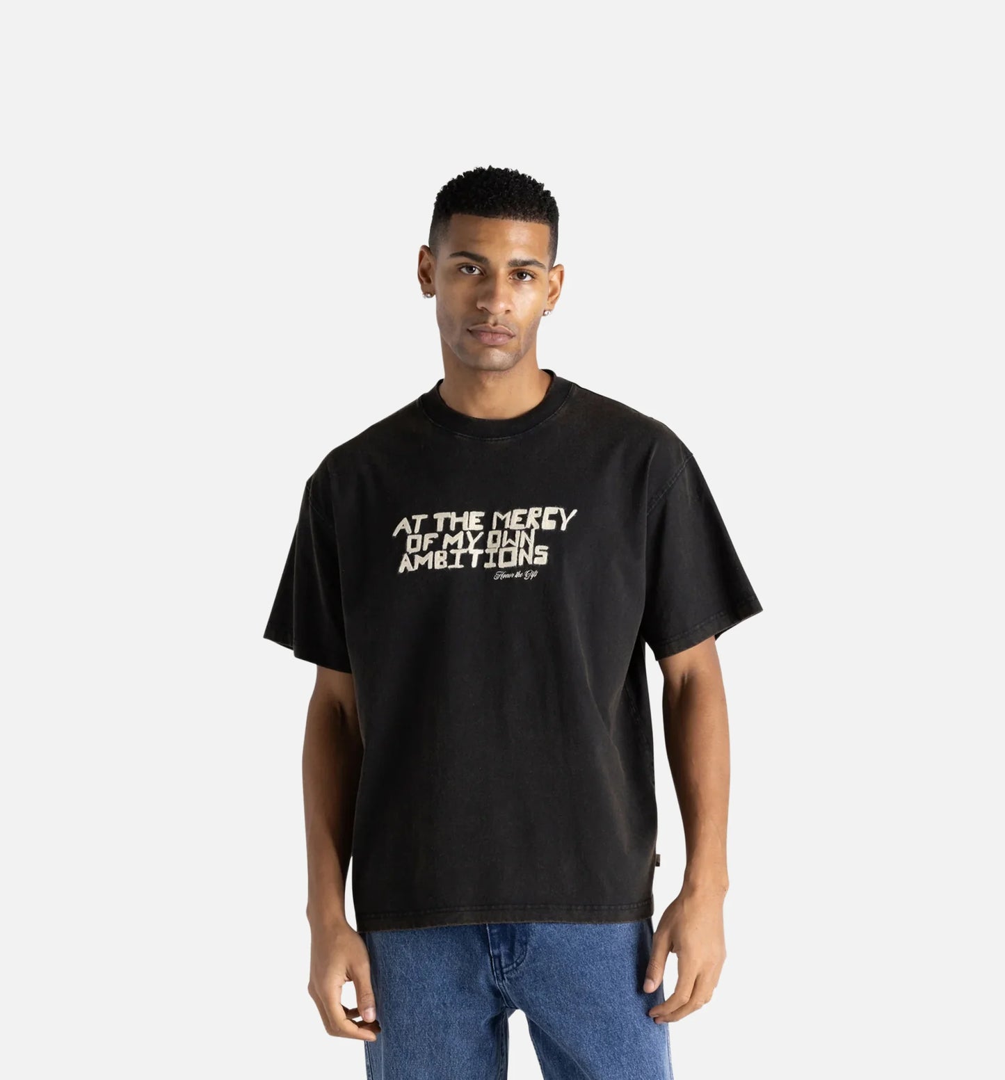 Ambitions Mens Short Sleeve Shirt Black White