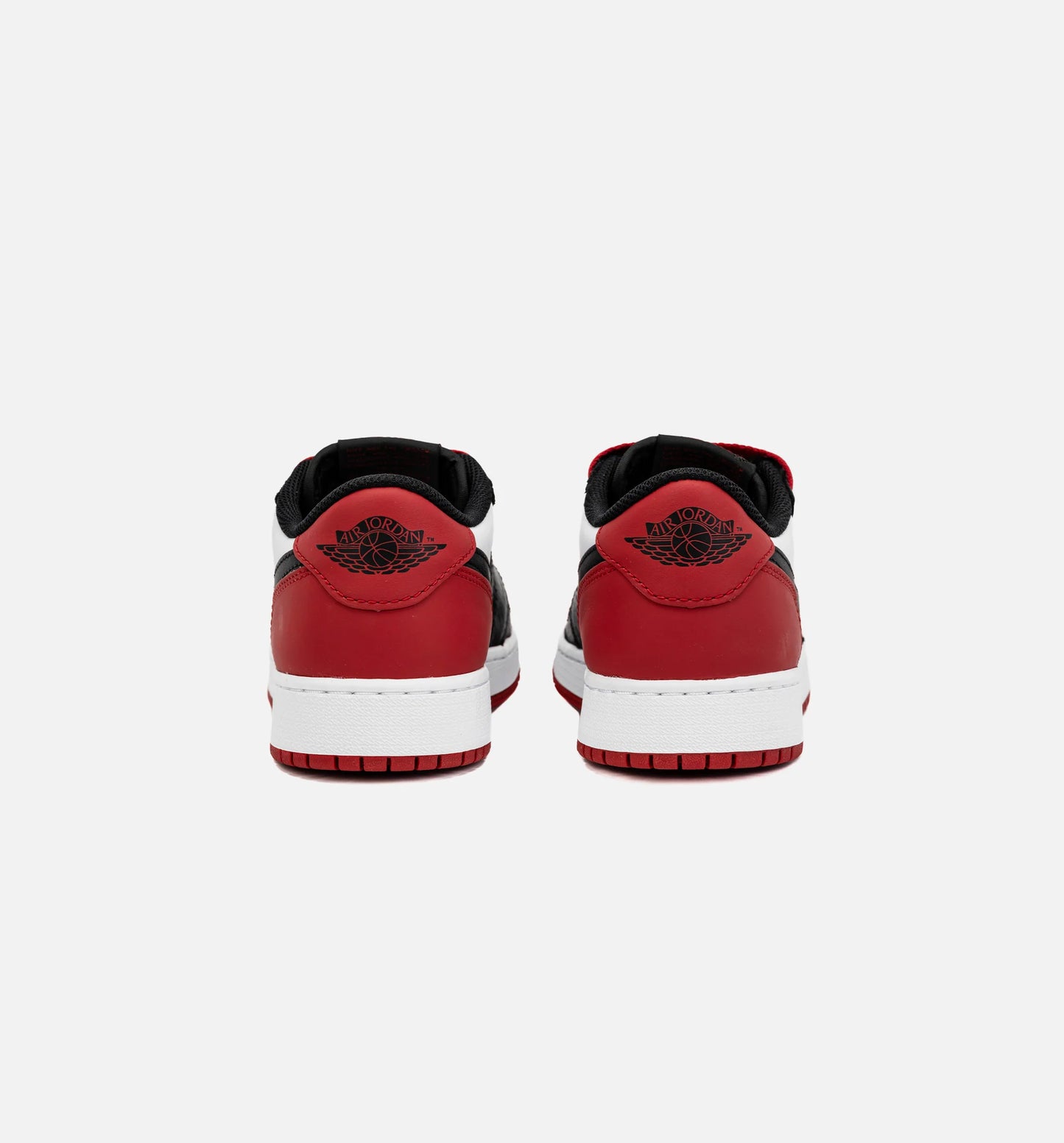 Air Jordan 1 Retro Low OG Black Toe Grade School Lifestyle Shoe White Red