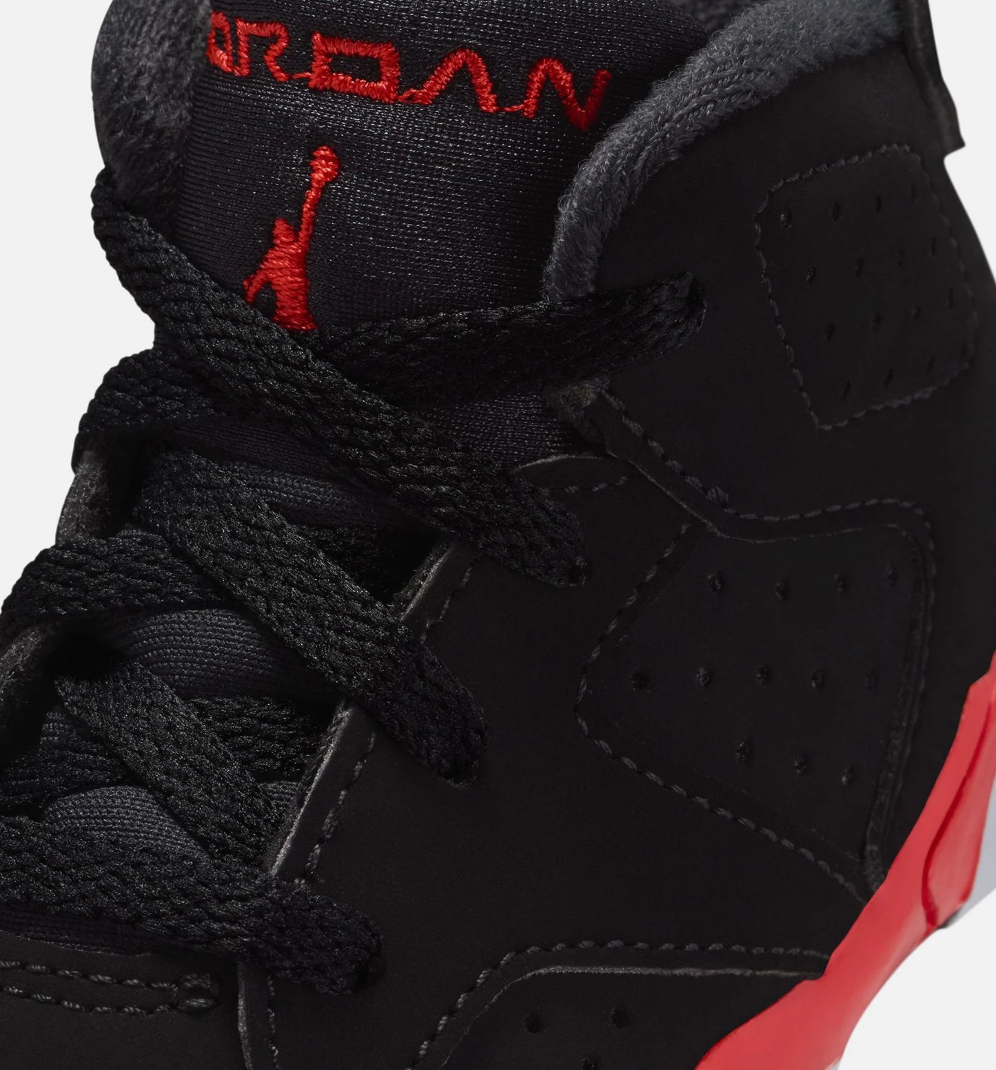 Air Jordan 6 Retro Infrared Salesman Infant Toddler Lifestyle Shoe Black Light Crimson