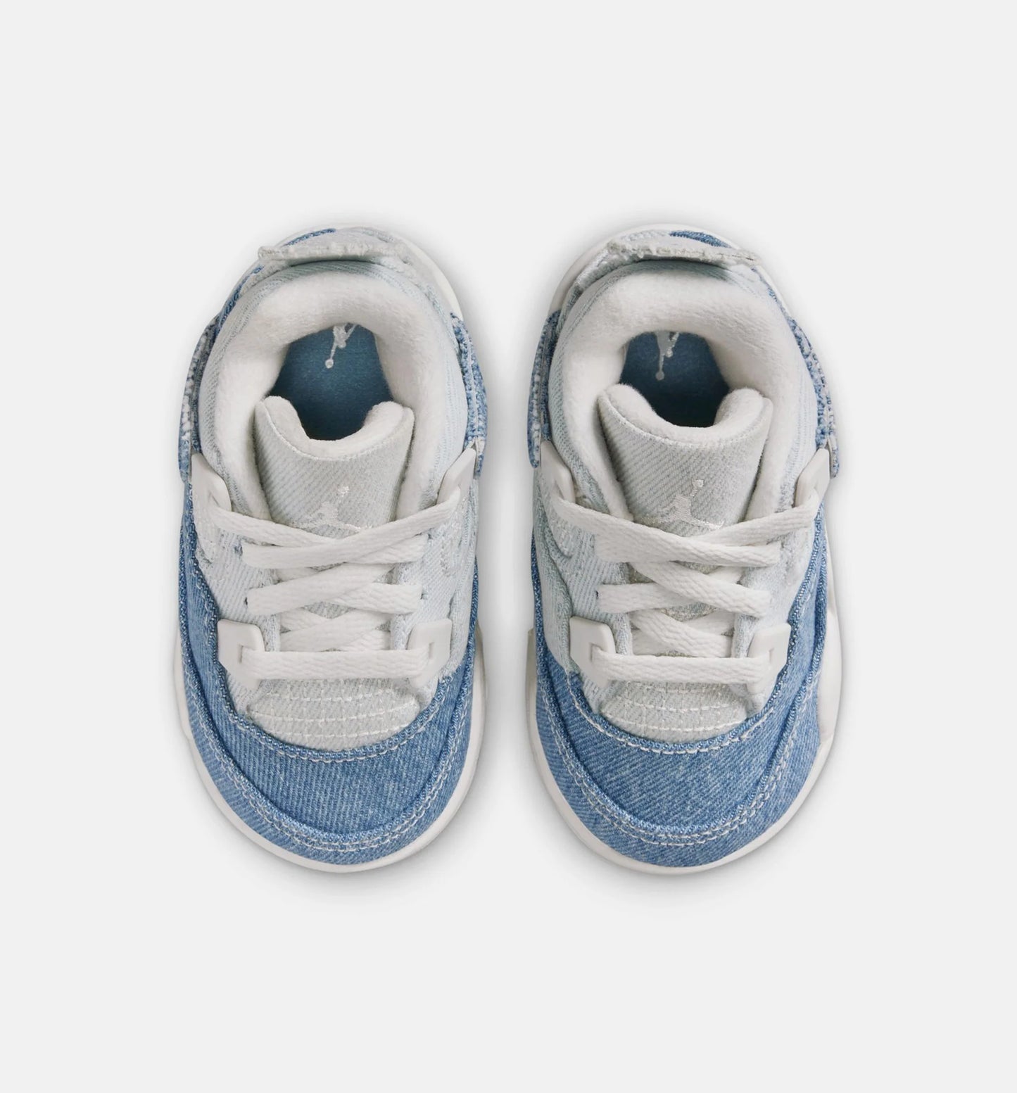 Air Jordan 4 Retro Worn Blue Infant Toddler Lifestyle Shoe Sail Worn Blue Metallic Gold