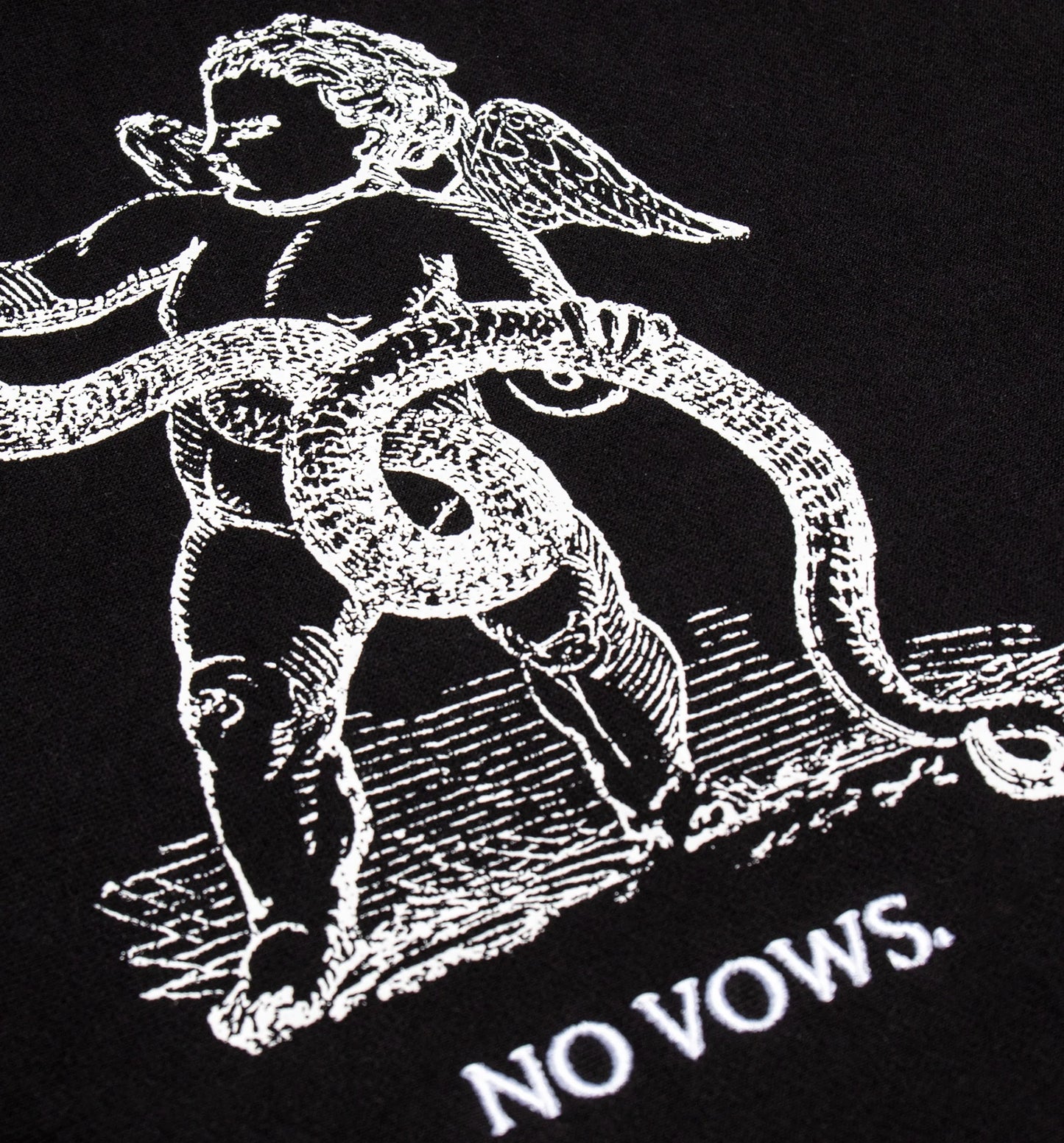 CTHDRL No Vows Core Fleece Hoody Black White