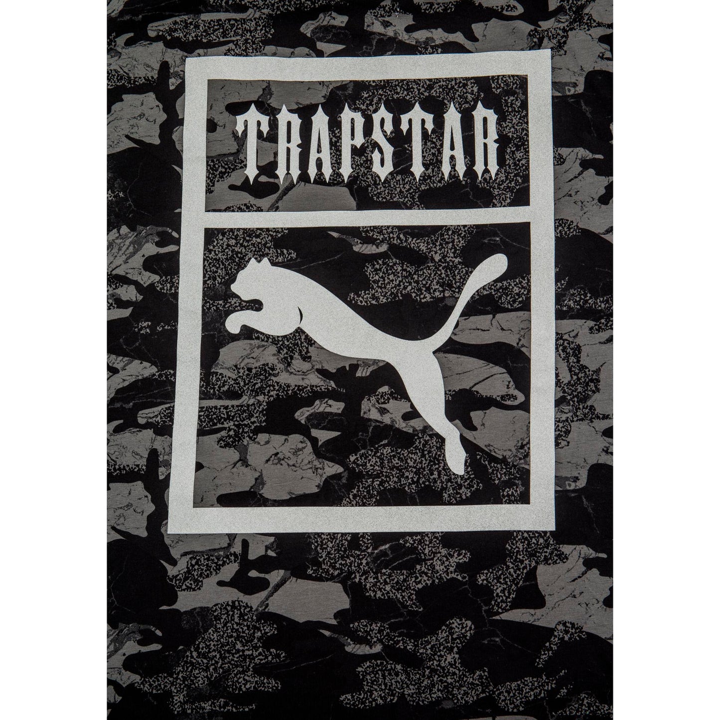Trapstar Logo Mens Short Sleeve Tee Black Camo