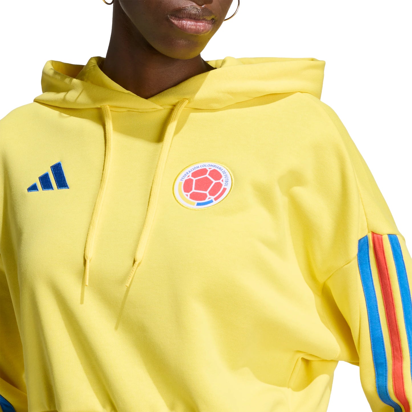 adidas Colombia DNA Womens Soccer Hoodie Yellow