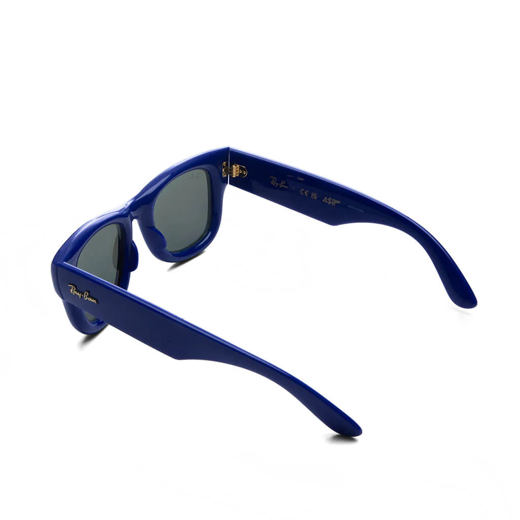 Ray Ban x AAP Rocky Wayfarer Puffer Blue Frame Silver Mirror Lens