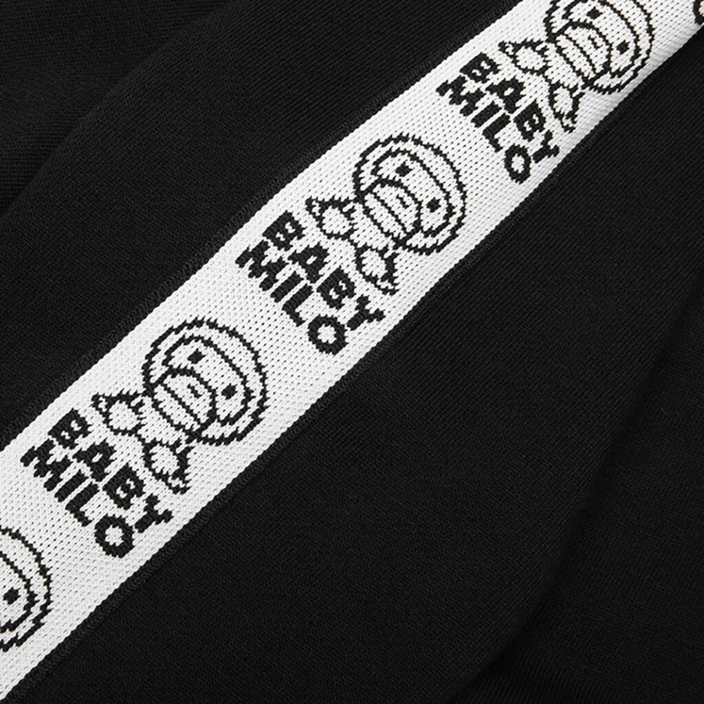 Kids Baby Milo Line Tape Relaxed Fit Crewneck Sweatshirt Black