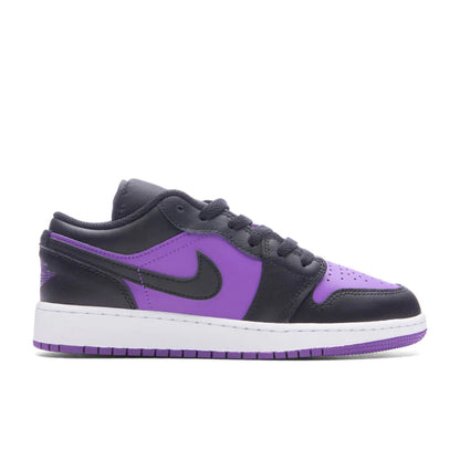 Air Jordan 1 Low GS Purple Venom Black White