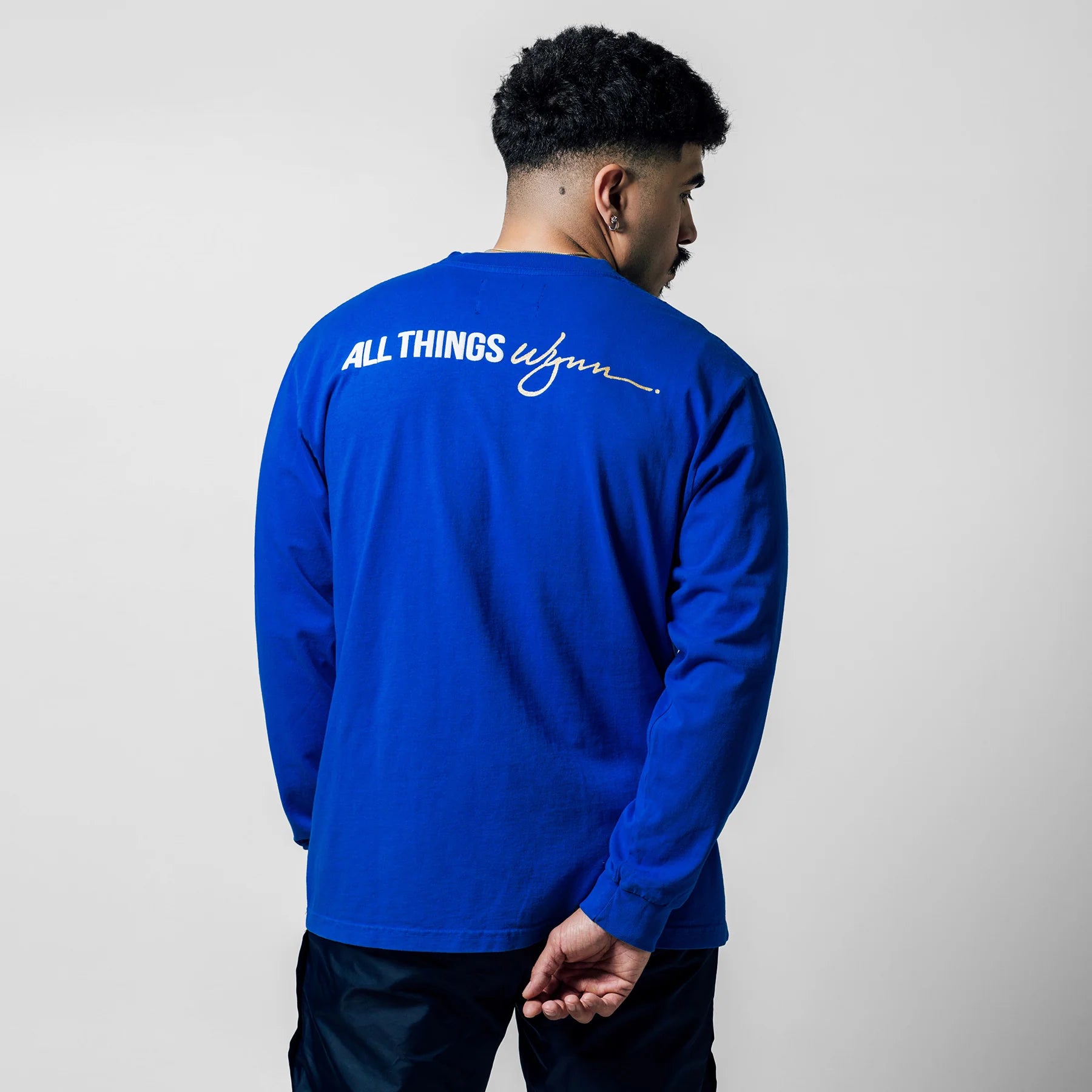 Feature x Wynn Logo Lock Up L S Tee Dazzling Blue