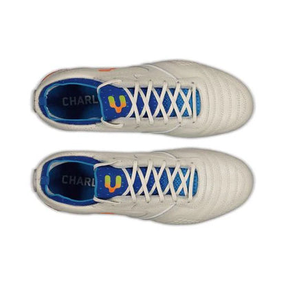 Charly Tyrian LT FG Firm Ground Soccer Cleats White Blue Orange