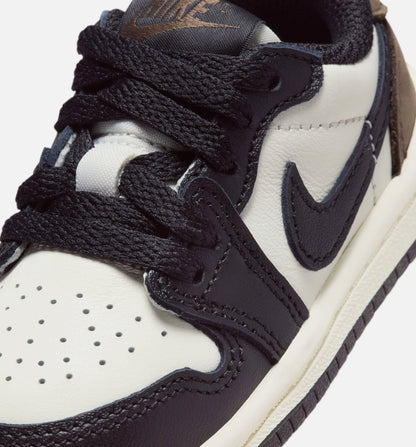 Air Jordan 1 Retro Low Mocha Infant Toddler Lifestyle Shoe Sail Dark Mocha Black