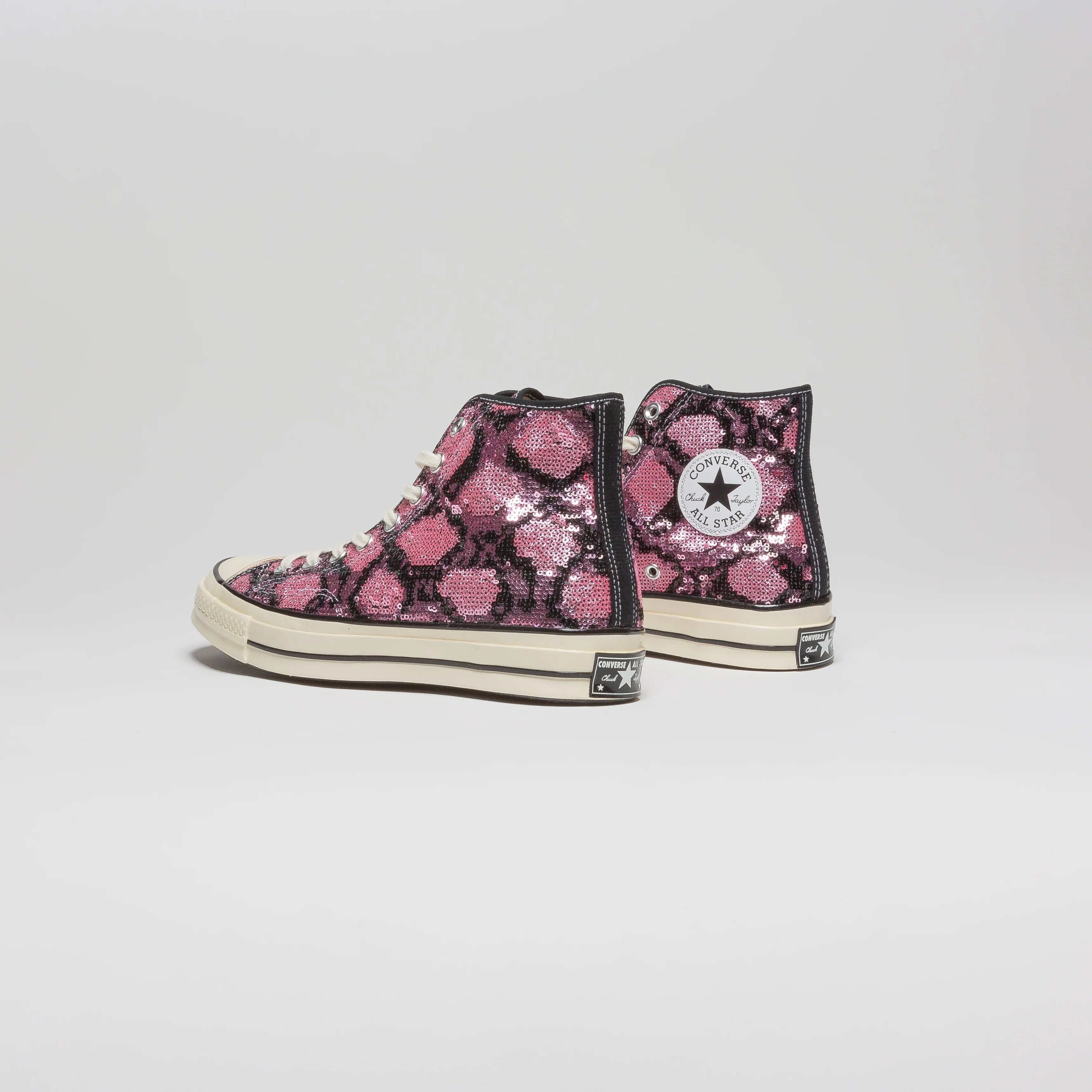 Chuck Taylor All Star Sequin High Top Mens Lifestyle Shoe Black Pink