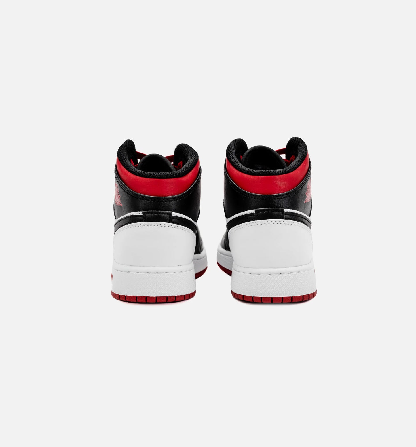 Air Jordan 1 Retro Mid Gym Red Grade School Lifestyle Shoe Black Red