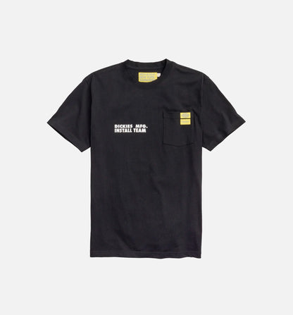 NYS Sun Dyed In Texas Heavyweight Pocket Short Sleeve Tee Mens T Shirt Black