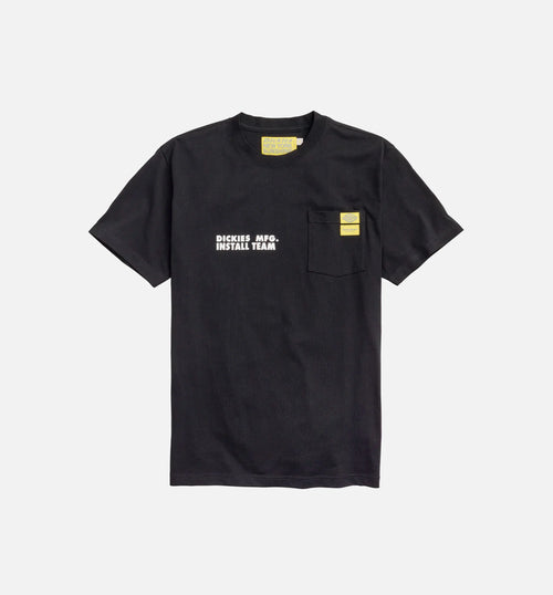 NYS Sun Dyed In Texas Heavyweight Pocket Short Sleeve Tee Mens T Shirt Black
