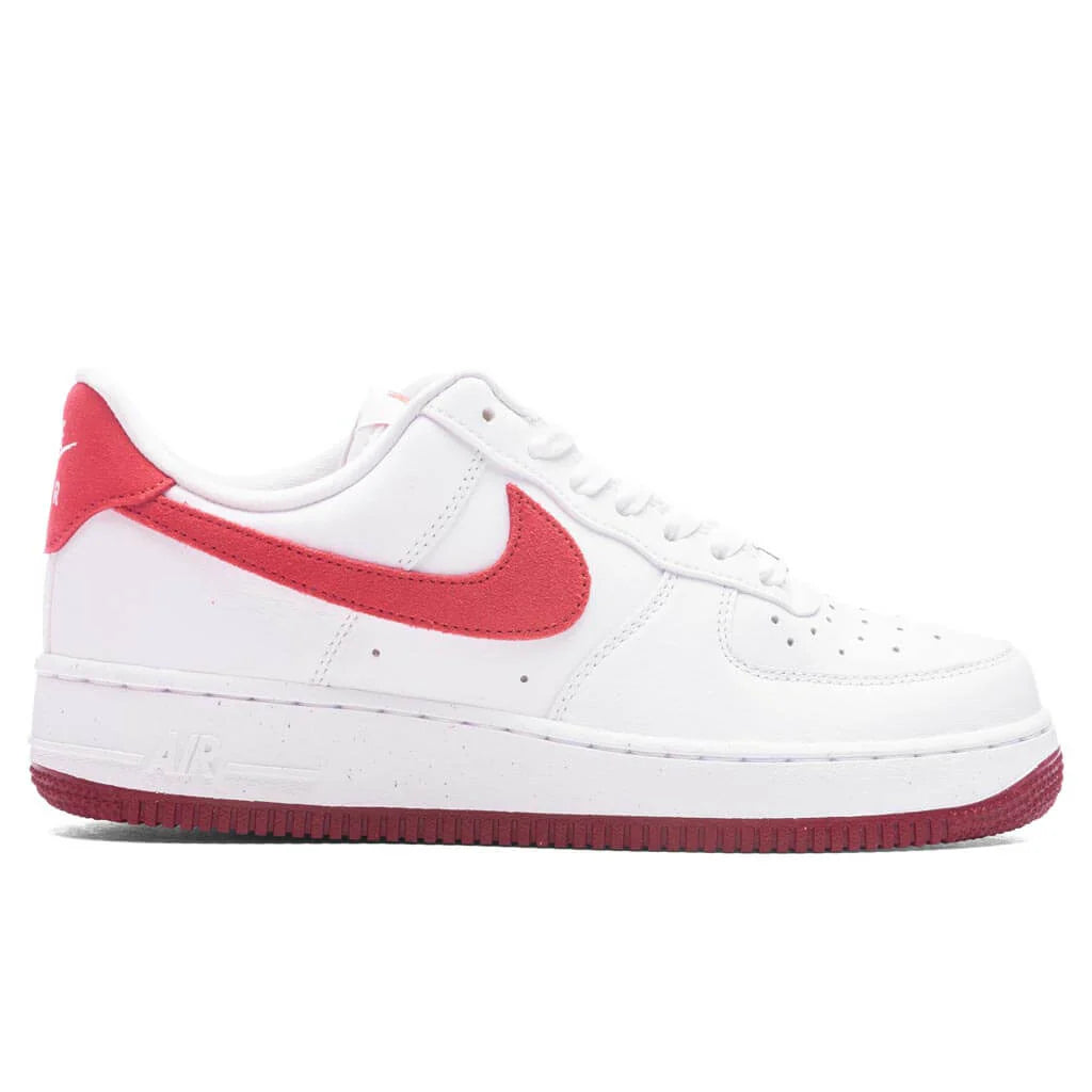 Womens Air Force 1 07 Adobe White Adobe Team Red Dragon Red