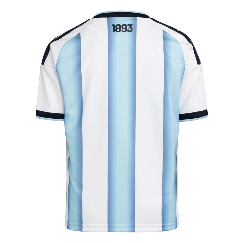 adidas Argentina Home Youth Soccer Jersey 26 White Blue