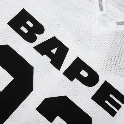 Line Camo Jacquard Relaxed Fit Football Jersey White