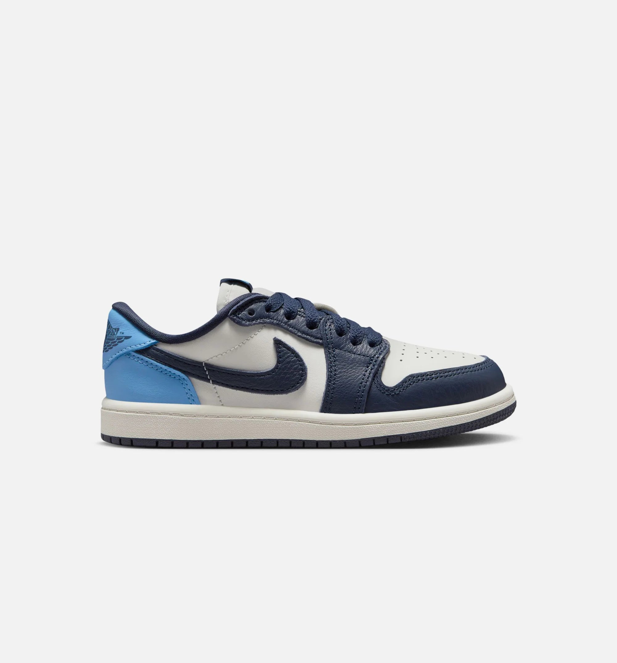 Air Jordan 1 Retro Low OG Obsidian Preschool Lifestyle Shoe Obsidian University Blue Sail