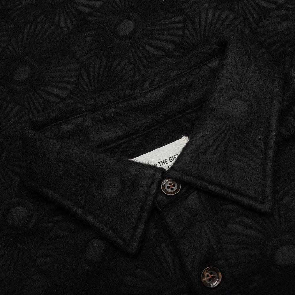 Floral Cover Shirt Black