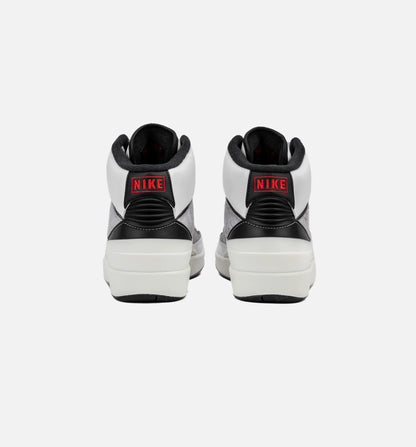 Air Jordan 2 Retro Python Mens Lifestyle Shoe White Fire Red Black Sail Cement Grey