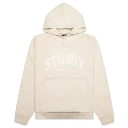 Felt Patch Knit Hood Natural