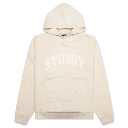 Felt Patch Knit Hood Natural