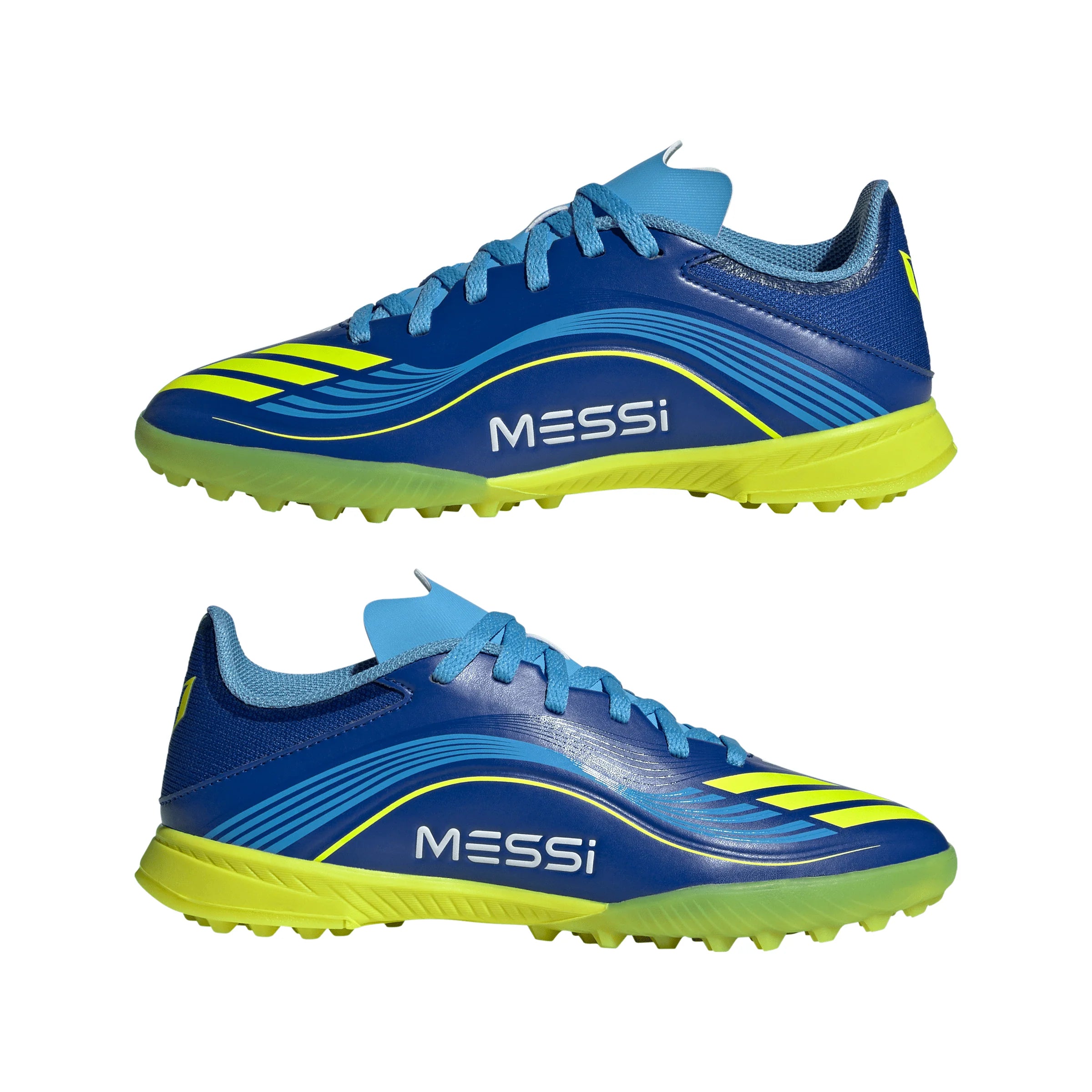 adidas F50 Messi League TF Youth Soccer Cleats Royal Blue Yellow Blue