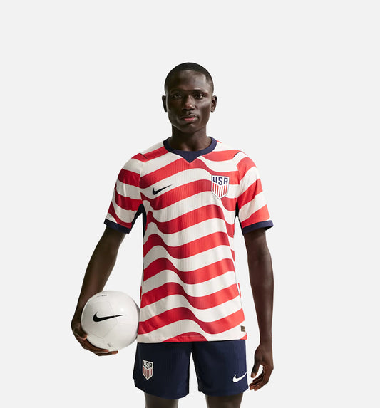 USMNT 2026 Match Home Aero Fit Soccer Authentic Mens Jersey Sail Midnight Navy Midnight Navy