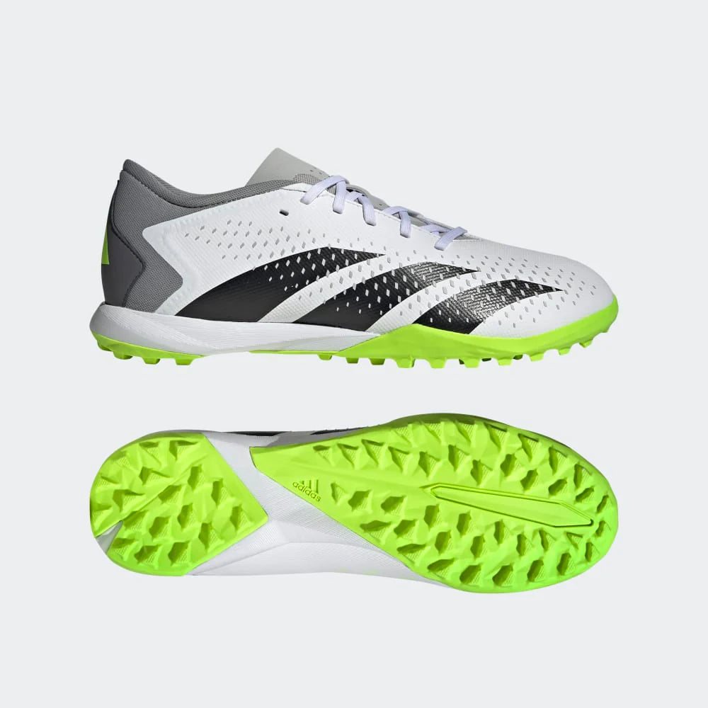 adidas Predator Accuracy3 Low Turf Soccer Cleats White Black Lucid Lemon