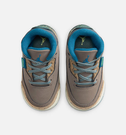 Air Jordan 3 Retro Olive Grey Infant Toddler Lifestlye Shoe Olive Grey Green Abyss Khaki Sea Glass