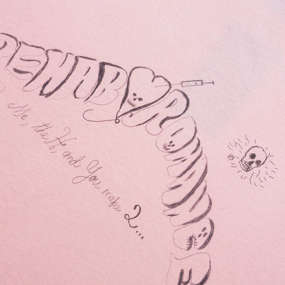 Rehab Romance Pocket Tee Pink