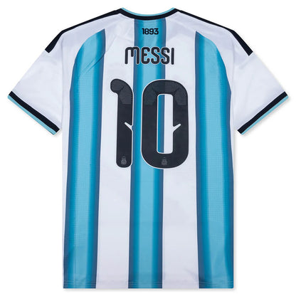 Argentina 26 Messi Home Authentic Jersey White