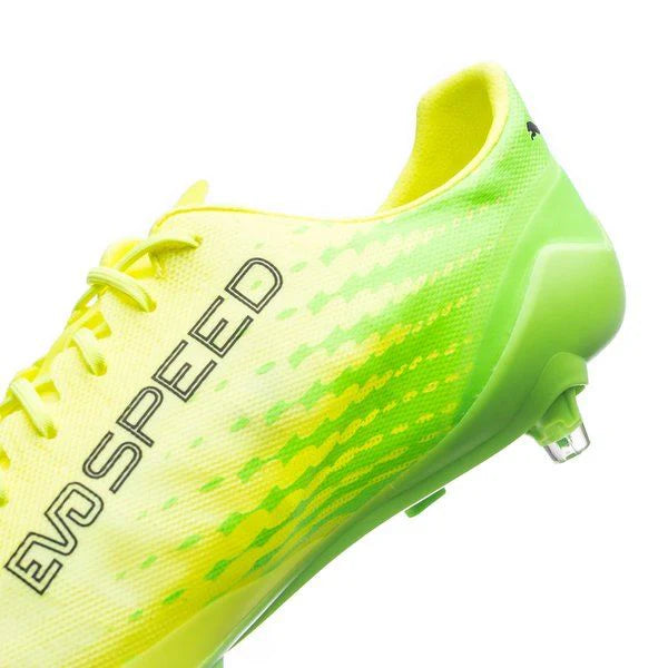 PUMA Evospeed 17 SL FG Firm Ground Soccer Cleats Safety Yellow Black Green Gecko