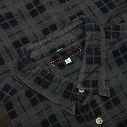 Over Dye 7 Cuts Shirt Brown