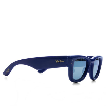 Ray Ban x AAP Rocky Wayfarer Puffer Blue Frame Silver Mirror Lens