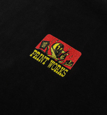 The Works Logo Mens Short Sleeve Shirt Black